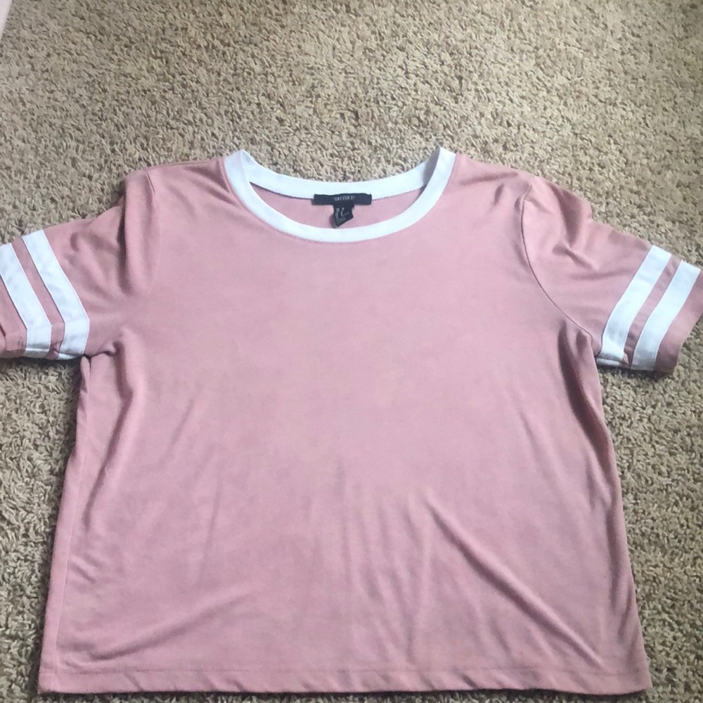 Pink n White Tee